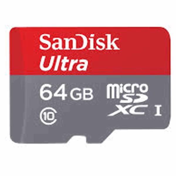 Sandisk Ultra UHS-I U1 Class 10 80MBps 533X microSDXC With Adapter - 64GB، کارت حافظه MicroSDXC سن دیسک مدلUltra کلاس 10 استاندارد UHS-I U1 سرعت 80MBps همراه با آداپتور SD ظرفیت 64 گیگابایت