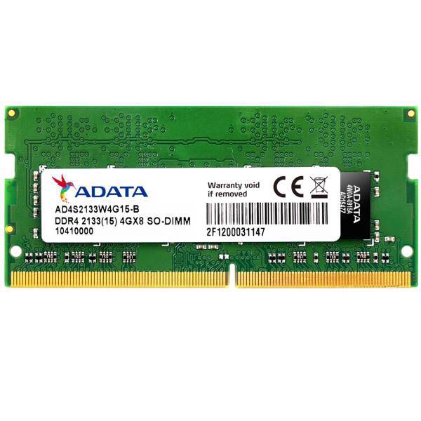 Adata DDR4 2133MHz SODIMM RAM - 4GB، رم لپ تاپ ای دیتا مدل DDR4 2133MHz ظرفیت 4 گیگابایت