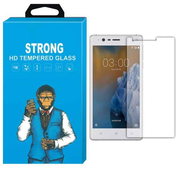 Strong Tempered Glass Screen Protector For Nokia 3، محافظ صفحه نمایش شیشه ای تمپرد مانکی مدل Strong مناسب برای گوشی نوکیا 3