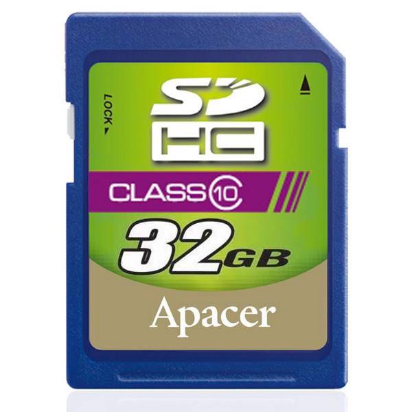 Apacer Memory Card SDHC Class 10 - 32GB، کارت حافظه اس دی اپیسر کلاس 10 - 32 گیگابایت