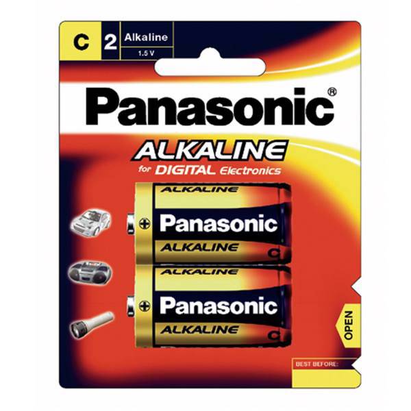 Panasonic Alkalin C Battery Pack Of 2، باتری سایز متوسط پاناسونیک مدل Alkaline بسته 2 عددی