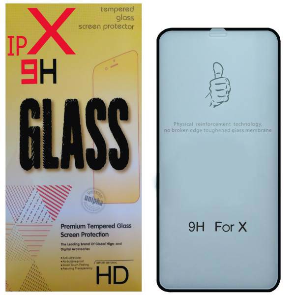 Glass IPhone x Full Cover، محافظ صفحه شیشه ای مدل تمام چسب مناسب برای گوشی موبایل آیفون ایکس 10