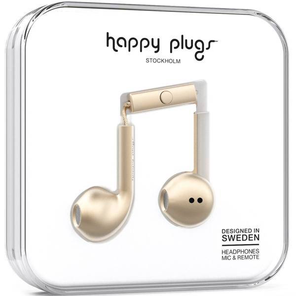 Happy Plugs Earbud Plus Beige Headphones، هدفون هپی پلاگز مدل Earbud Plus Beige