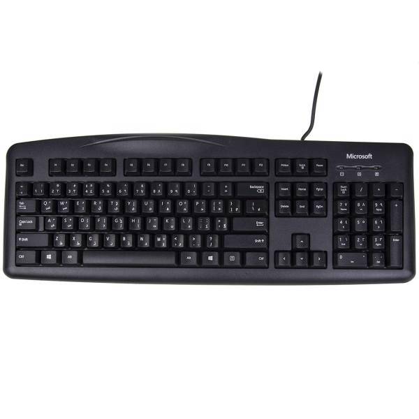 Microsoft Wired 200 Keyboard With Persian Letters، کیبورد مایکروسافت مدل Wired 200 به همراه حروف فارسی