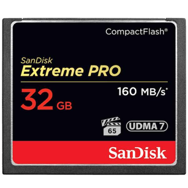 SanDisk Extreme Pro CompactFlash 1067X 160MBps - 32GB، کارت حافظه CompactFlash سن دیسک مدل Extreme Pro سرعت 1067X 160MBps ظرفیت 32 گیگابایت