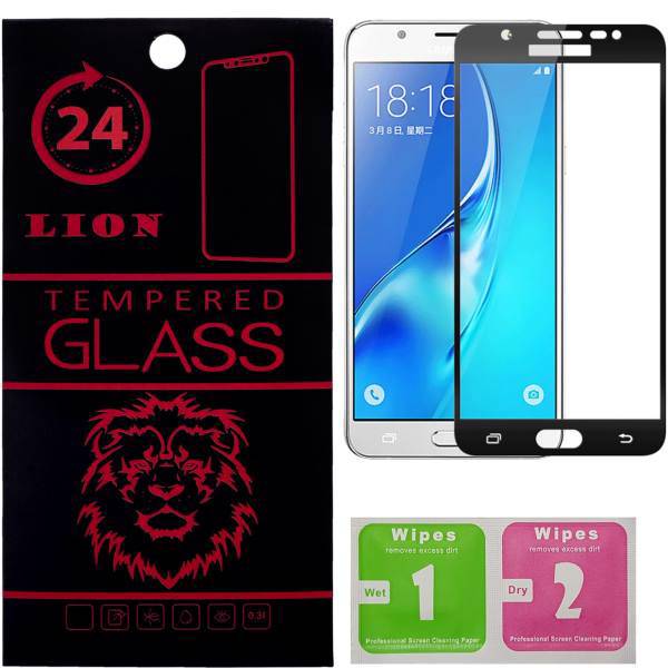 LION 3D Full Cover Glue Glass Screen Protector For Samsung J5 Prime، محافظ صفحه نمایش شیشه ای لاین مدل 3D Full Cover مناسب برای گوشی سامسونگ J5 Prime