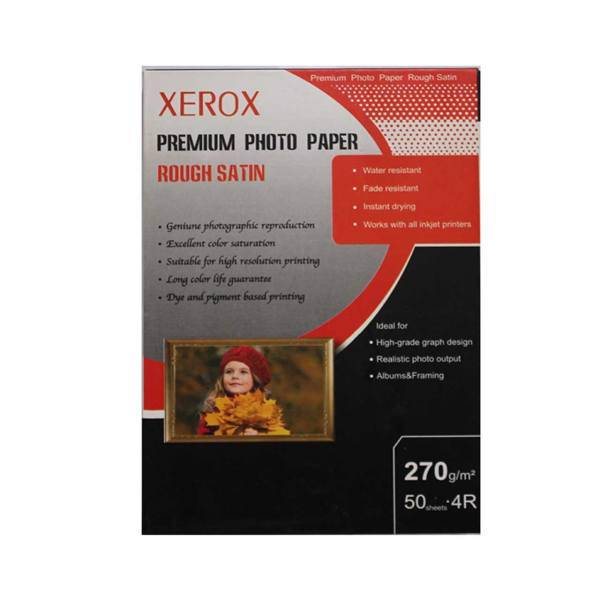 XEROX Rough Satin Premium Photo Paper A6 Pack Of 50، کاغذ عکس زیراکس مدل Rough Satin سایز A6 بسته 50 عددی