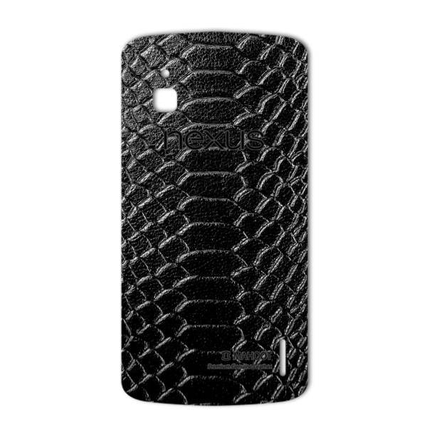 MAHOOT Snake Leather Special Sticker for Google Nexus 4، برچسب تزئینی ماهوت مدل Snake Leather مناسب برای گوشی Google Nexus 4