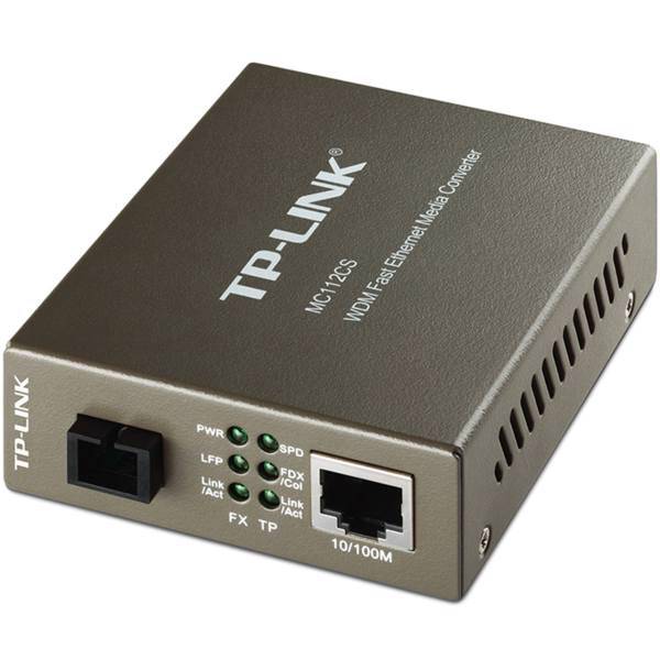 TP-LINK MC112CS 10/100Mbps WDM Media Converter، مبدل فیبر تی پی-لینک مدل MC112CS