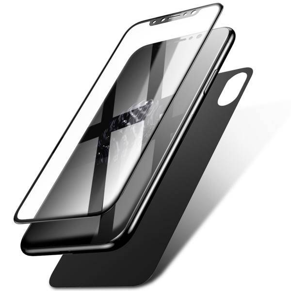 BASEUS Glass film back and front، محافظ صفحه نمایش و پشت گوشی ایفون بیسوز مدل TZ01