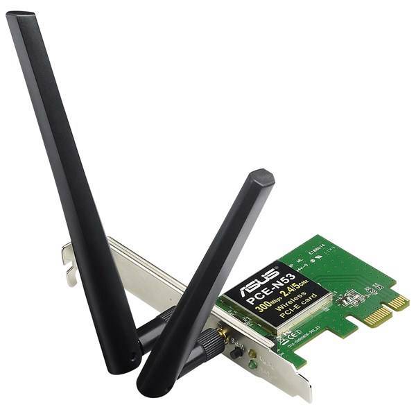 Asus PCE-N53 Dual-Band Wireless-N600 PCI-E Adapter، کارت شبکه بی‌سیم PCI-E ایسوس مدل PCE-N53