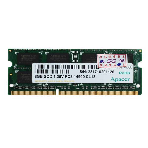 Apacer 14900 DDR3 1866MHZ Sodimm Ram 8GB، رم لپ تاپ اپیسر مدل DDR3L ، 1866MZ ظرفیت8 گیگابایت