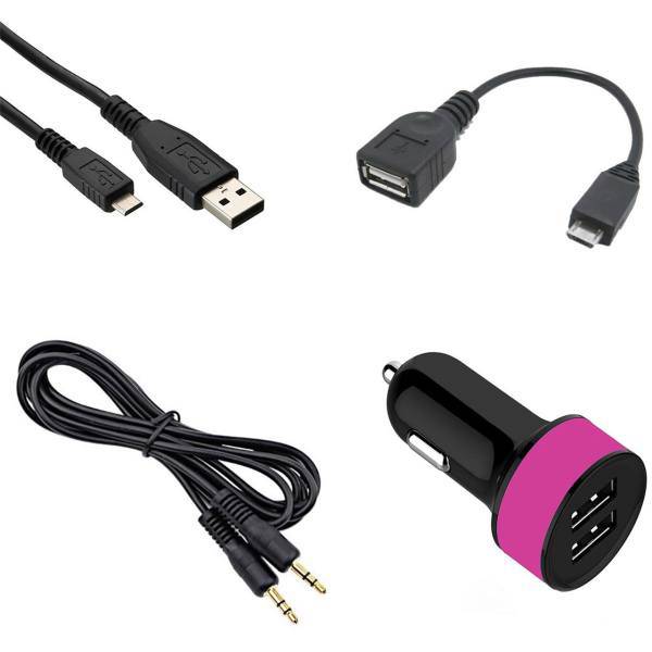 Car Charger And Cable Bundle، مجموعه شارژر فندکی و کابل