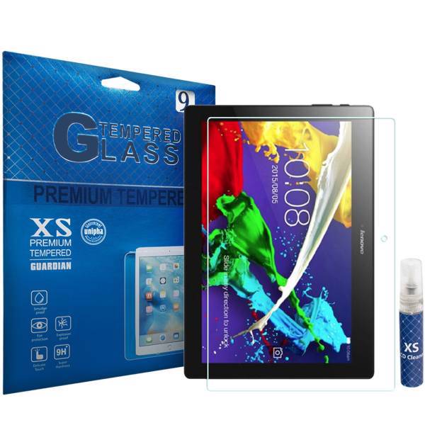 XS Tempered Glass Screen Protector For Lenovo Tab 2 A10-70 With XS LCD Cleaner، محافظ صفحه نمایش شیشه ای ایکس اس مدل تمپرد مناسب برای تبلت لنوو Tab 2 A10-70 به همراه اسپری پاک کننده صفحه XS