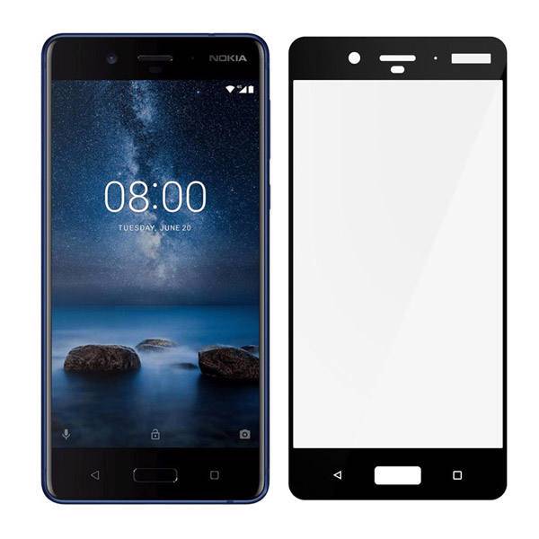 Tempered Full Cover Glass Screen Protector For nokia 6، محافظ صفحه نمایش شیشه ای تمپرد مدل Full Cover مناسب برای گوشی موبایل نوکیا 6