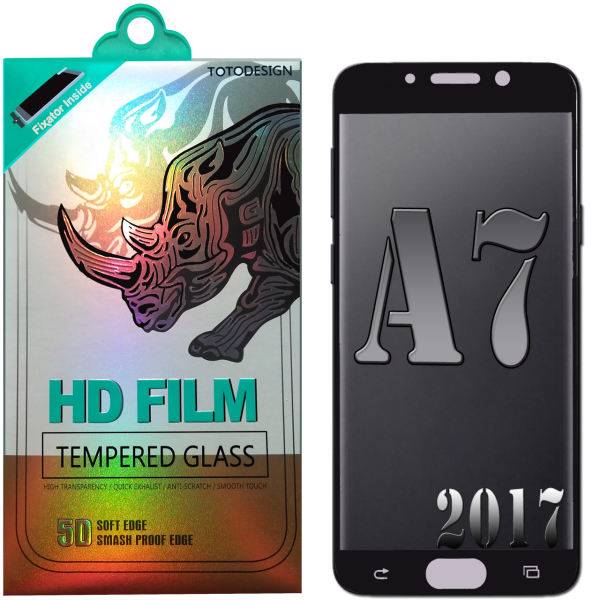 محافظ صفحه نمایش شیشه ای مدل Full Coverage 5D 2017 TOTO مناسب برای گوشی موبایل سامسونگ Galaxy A7