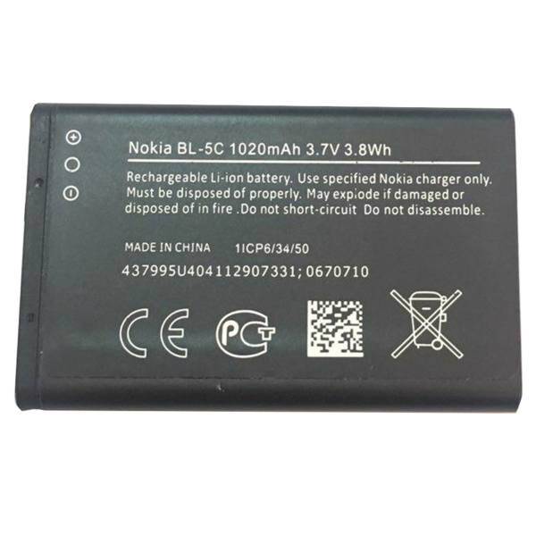 NOKIA BL-5C 1020mAh Mobile Phone Battery For Nokia 5C، باتری موبایل نوکیا مدل BL-5C با ظرفیت 1020mAh مناسب برای گوشی موبایل نوکیا 5C