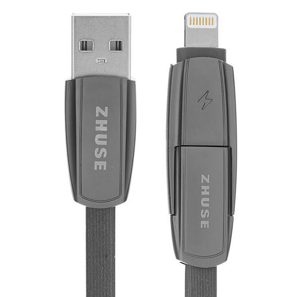 Zhuse ZS-DC-033A USB to microUSB/Lightning Cable 1m، کابل تبدیل USB به microUSB/لایتنینگ ژوس مدل ZS-DC-033A طول 1 متر