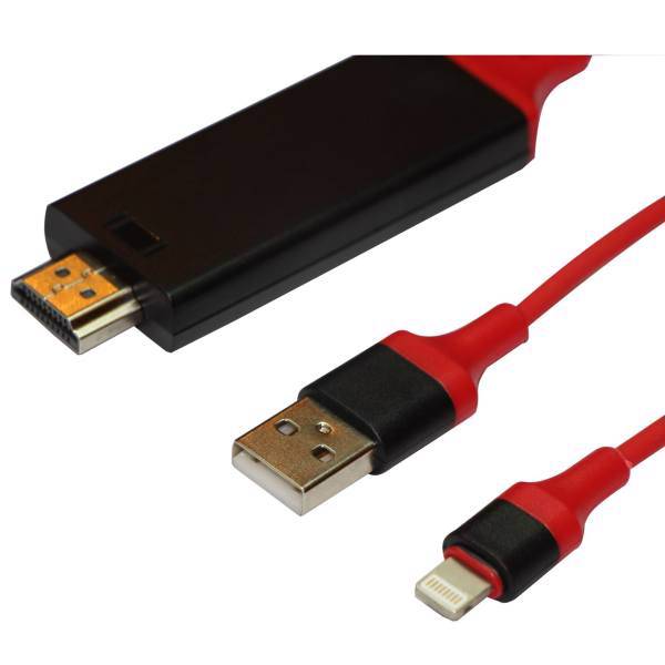 Lightning MHL to HDMI Media Adaptor 2m، کابل تبدیل لایتنینگ به HDMI مخصوص تبلت و گوشی های اپل