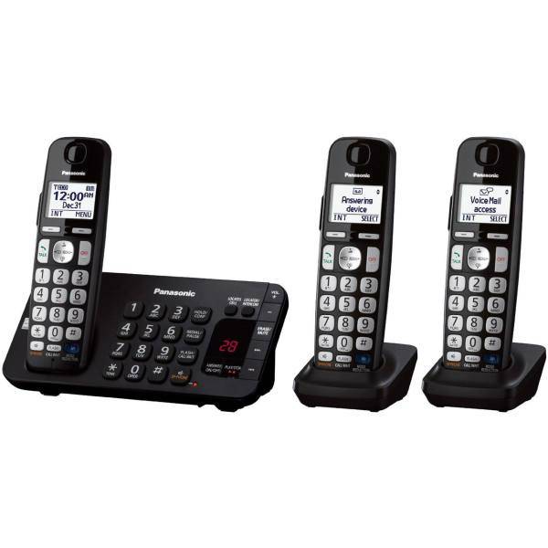 Panasonic KX-TGE243B Wireless Phone، تلفن بی‌سیم پاناسونیک مدل KX-TGE243B