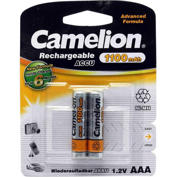 Camelion ACCU Rechargeable AAA Batteryack of 2، باتری نیم قلمی قابل شارژ کملیون مدل ACCU بسته 2 عددی