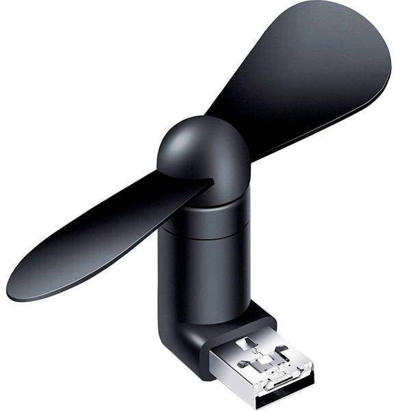 Two in One USB And microUSB Mini Fan، پنکه همراه مینی OTG/USB مدل Two In One