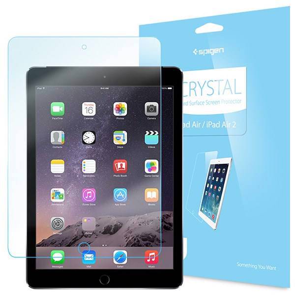 Spigen Screen Protector Crystal For iPad Air/iPad Air 2، محافظ صفحه نمایش کریستال اسپیگن مناسب برای تبلت آی پد ایر و آی پد ایر 2