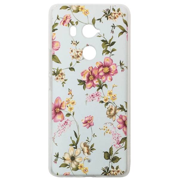 کاور ژله ای طرح دار مدل Blue Flower مناسب برای گوشی موبایل HTC U11 Plus