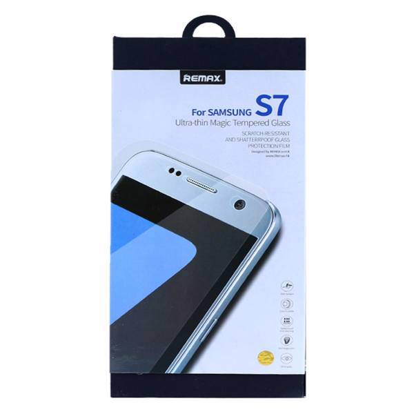 Glass Screen Protector Full Remax Ultra Thin Samsung S7، محافظ صفحه نمایش شیشه ای فول ریمکس مناسب S7 مدل Ultra Thin