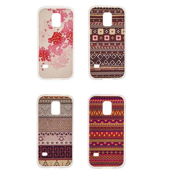 Samsung Galaxy S5 mini TPU Fit Case 4 In 1 Package Pattern 10، 4 عدد کاور TPU فیت کیس در یک پکیج طرح 10 مناسب برای گوشی موبایل سامسونگ گلکسی اس5 مینی