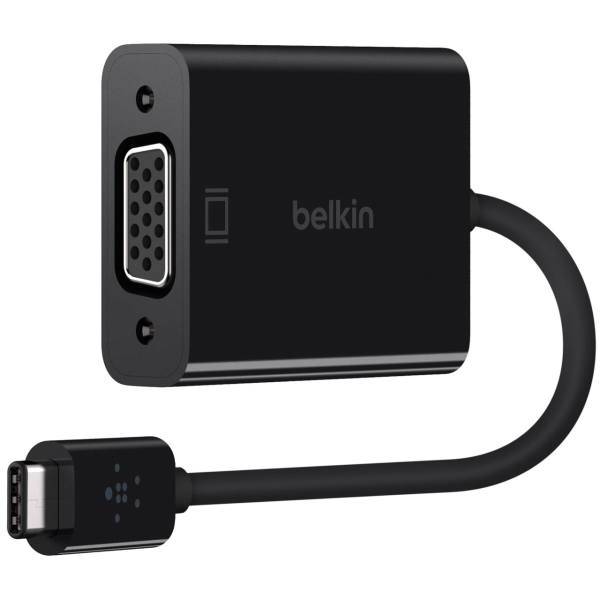 Belkin F2CU037btBLK USB-C to VGA converter، مبدل USB-C به VGA بلکین مدل F2CU037btBLK