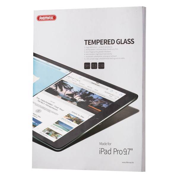 Remax Tempered Glass 2.5D Glass Screen Protector For Apple ipad 9.7 Pro، محافظ صفحه نمایش شیشه ای ریمکس مدل Tempered Glass 2.5D مناسب برای آیپد 9.7 پرو