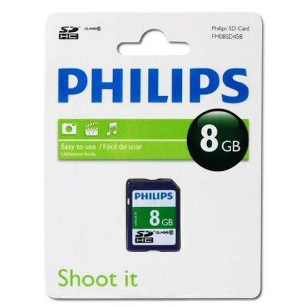 Philips SD Card 8GB Class 10 FM08SD45B، کارت حافظه فیلیپس SD Card 8GB Class 10 FM08SD45B