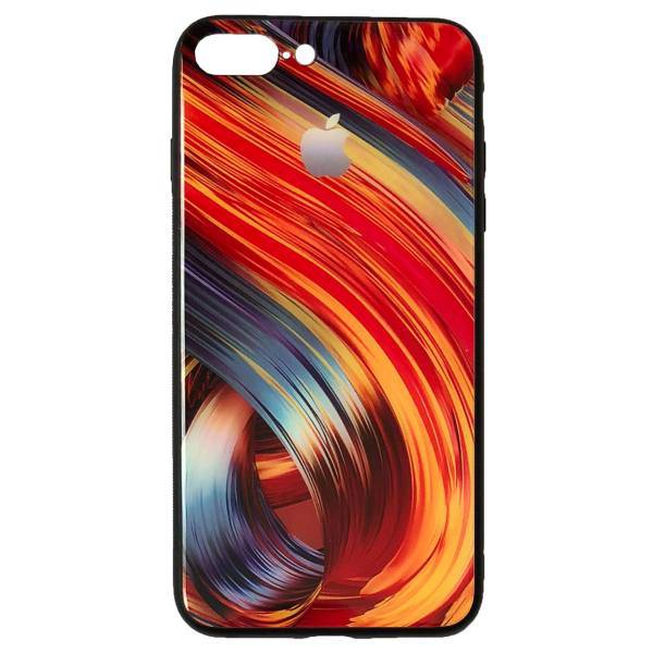 Fire Glass Cover For iPhone7 Plus-iPhone 8 Plus، کاور پشت شیشه ای طرحدار ابر و باد مدل Fire مناسب برای گوشی موبایل آیفون 7 پلاس، آیفون 8 پلاس