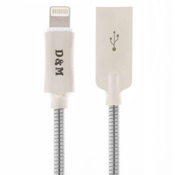 D and M USB To Lightning Cable 1m، کابل تبدیل USB به لایتنینگ دی اند ام طول 1 متر