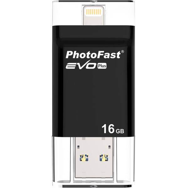 Photofast i-FlashDrive Evo Plus OTG Flash Memory - 16GB، فلش مموری OTG فوتوفست مدل i-FlashDrive Evo Plus ظرفیت 16 گیگابایت