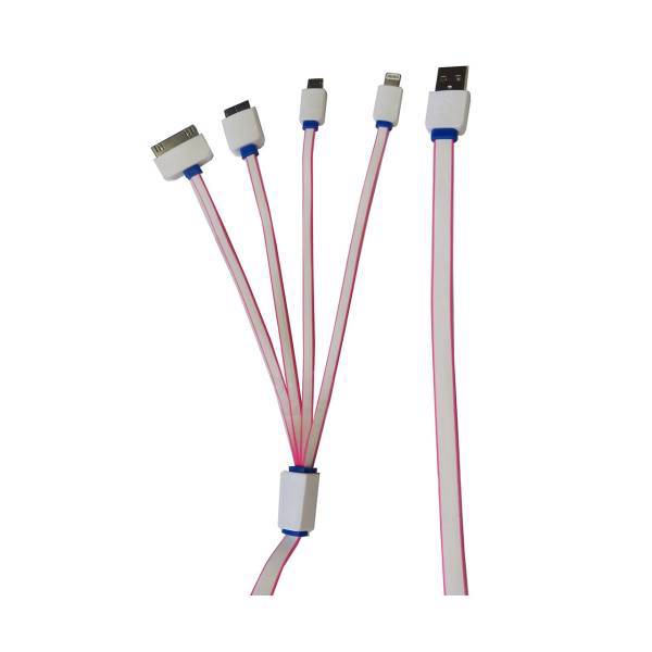 Long cable Model C0055، کابل تبدیل USB به microUSB، microB، لایتنینگ و 30-پین مدلC0055 به طول 100سانتی متر