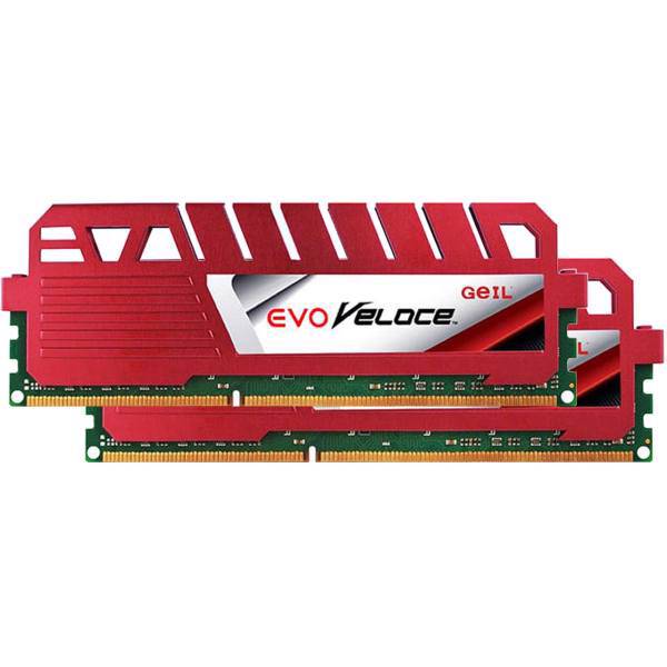 Geil Evo Veloce DDR3 1600MHz CL11 Dual Channel Desktop RAM - 16GB، رم دسکتاپ DDR3 دو کاناله 1600 مگاهرتز CL11 گیل مدل Evo Veloce ظرفیت 16 گیگابایت