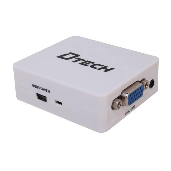 DTECH DT-6528 HDMI TO VGA CONVERTER، تبدیل HDMI به VGA دیتک مدل DT-6528