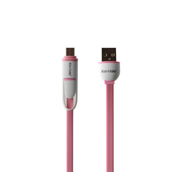 Kin uale WP USB To Lightning And microUSB Cable 1.3m، کابل تبدیل USB به لایتنینگ و microUSB کین یال مدل WP به طول 1.3 متر