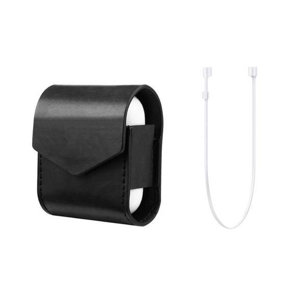WIWU Protective Leather Case/Holder For Apple AirPods Model Lanyard، کاور محافظ چرمی ویو مناسب برای کیس ایرپاد به همراه بند نگهدارنده مدلLanyard