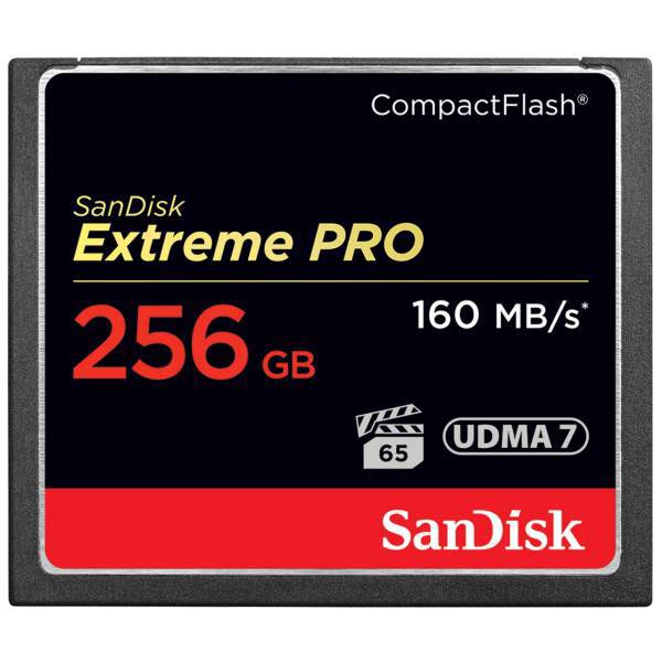 SanDisk Extreme Pro CompactFlash 1067X 160MBps - 256GB، کارت حافظه CompactFlash سن دیسک مدل Extreme Pro سرعت 1067X 160MBps ظرفیت 256 گیگابایت