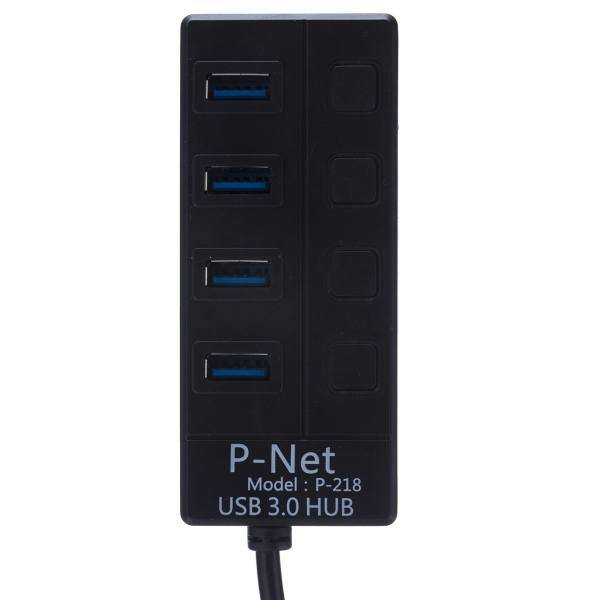 P-net P-218 4-Port USB3.0 Hub، هاب 4 پورتUSB3.0 پی-نت مدل P-218