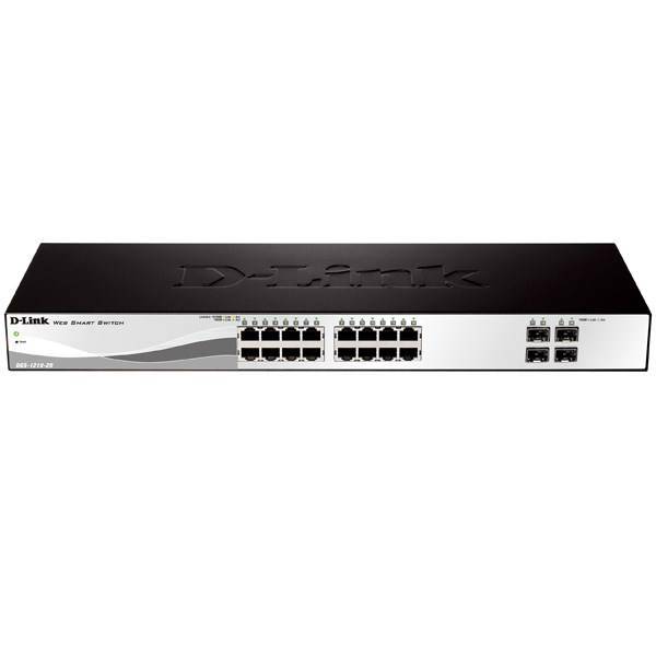 D-Link DGS-1210-20 20-Port Gigabit WebSmart Switch with 16 UTP and 4 SFP Ports، سوییچ 20 پورت و گیگابیتی دی-لینک مدل DGS-1210-20 با 16 پورت UTP و 4 پورت SFP