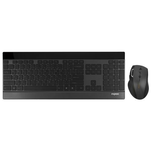 Rapoo 8900p Wireless Keyboard and Mouse With Persian Letters، کیبورد و ماوس بی‌سیم رپو مدل 8900p با حروف فارسی