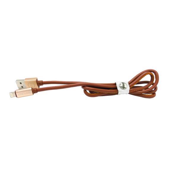 Mizoo X19 Leather USB To Lightning Cable 1m، کابل تبدیل USB به لایتنینگ چرمی میزو مدل X19 به طول 1 متر