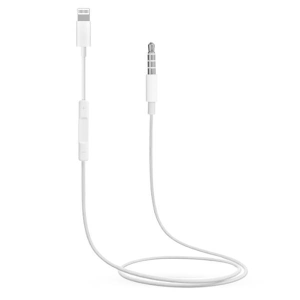 MH021 Lightning to 3.5 AUX Audio Cable 1m، کابل تبدیل لایتنینگ به جک 3.5 AUX Audio مدل MH021 به طول 1 متر