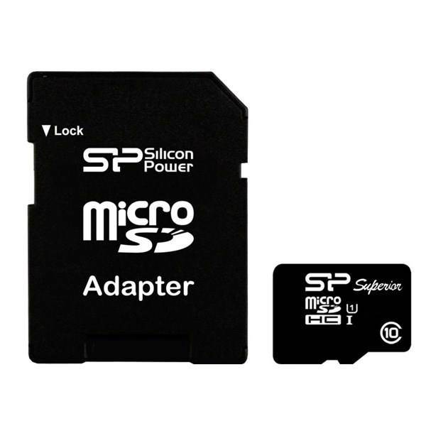 Silicon Power Superior microSDXC 64GB UHS-I Class 10 with adapter، کارت حافظه سیلیکون پاور Superior microSDXC 64GB UHS-I Class 10