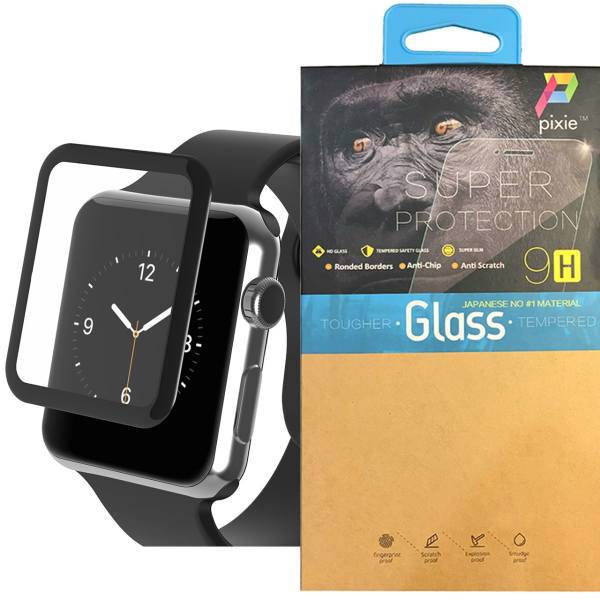 Pixie 4D Glass Screen Protector For Apple Watch 38mm، محافظ صفحه نمایش شیشه ای پیکسی مدل 4D مناسب اپل واچ سایز 38 میلی متر
