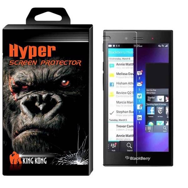 Hyper Protector King Kong Glass Screen Protector For Blackberry Z3، محافظ صفحه نمایش شیشه ای کینگ کونگ مدل Hyper Protector مناسب برای گوشی بلک بری Z3